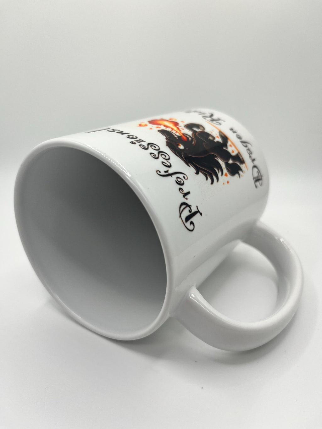 Humorous Dragon Rider Mug - Equestrian Horse Lover Gift