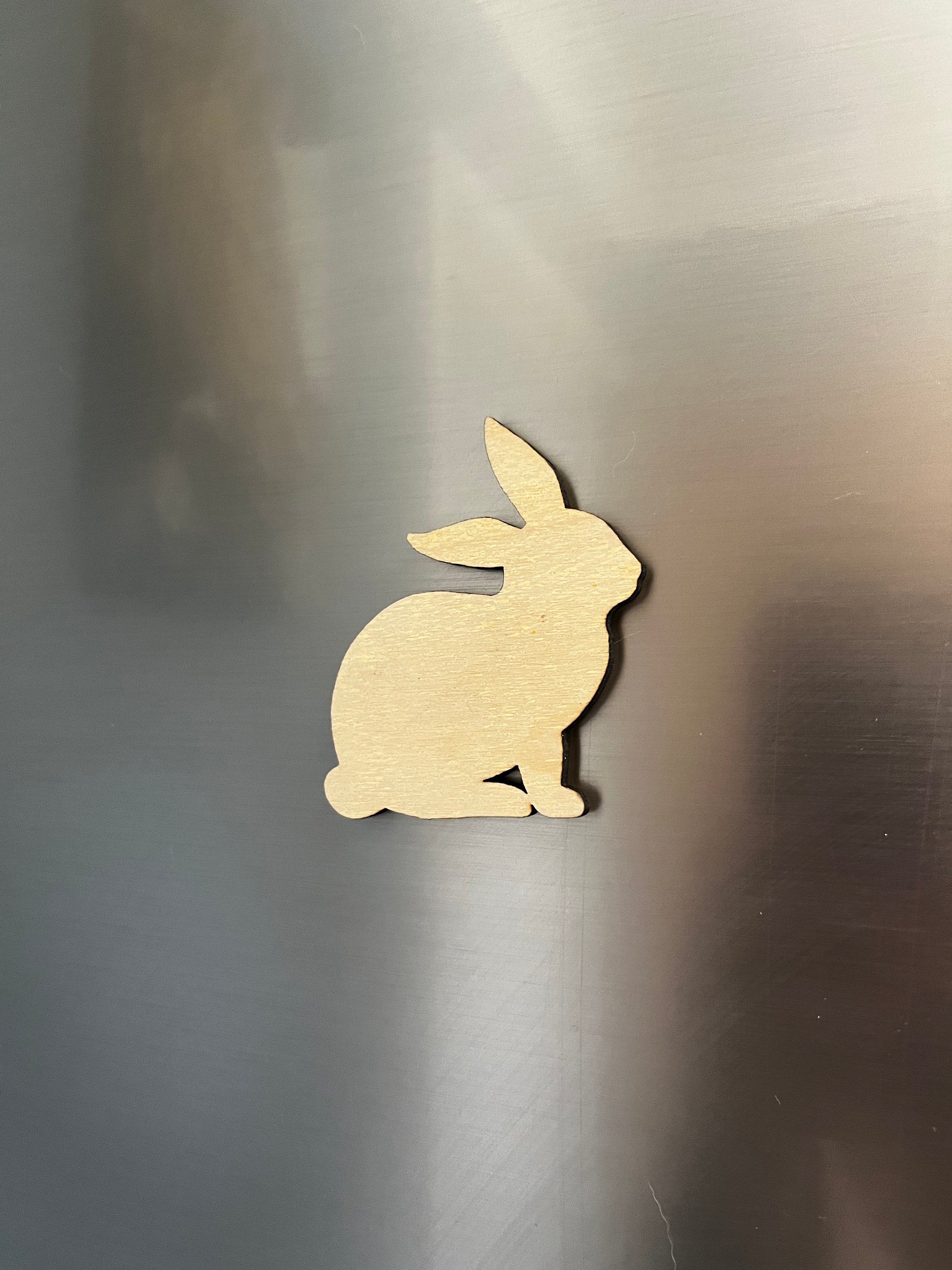 Personalised Wooden Rabbit Magnet: Bunny Memorial Gift