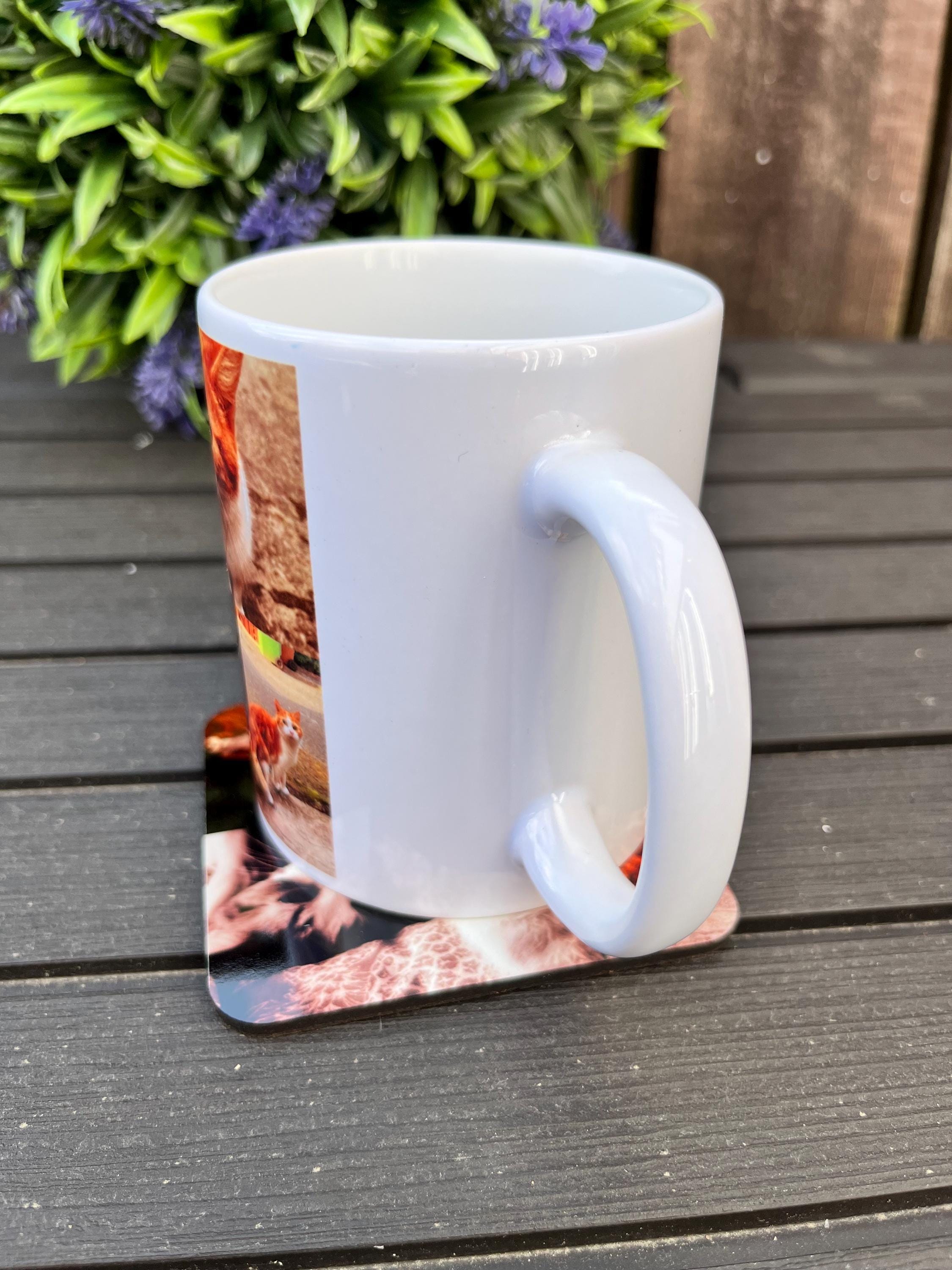 Personalised Cat Photo Mug, Custom Pet Photo Collage Mug, Cat Lover Gift UK, Pet Memorial Mug, Cat Mum Gift, Custom Photo Coffee Mug