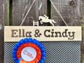 Horse Rosette Holder Personalised | Equestrian Rosette Display | Custom Rosette Hanger | Horse Show | Gift for Horse Owner | Handmade | UK