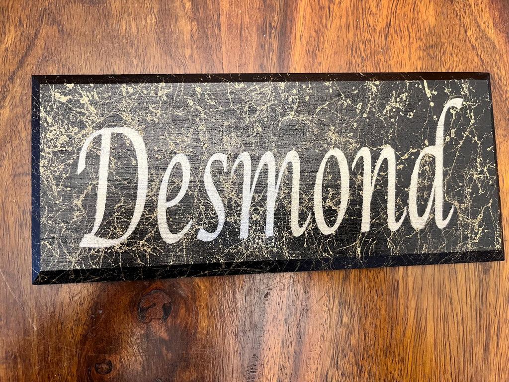 Personalised Horse Stable Door Sign, Rustic Marble Effect Sign