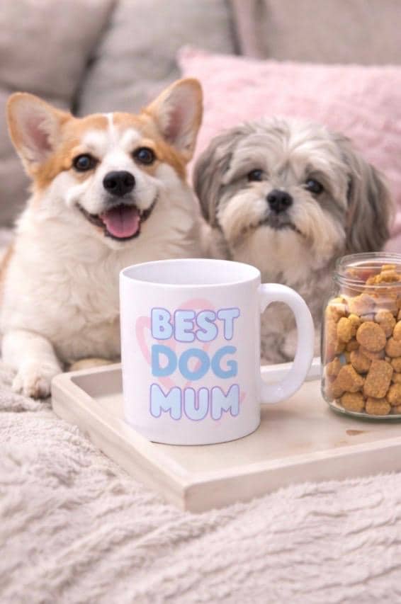 Best Dog Mum Mug Gift – Cute Dog Lover Coffee Cup – Funny Dog Mom Present – Pet Owner Gift Idea – Pastel Dog Mum Mug UK