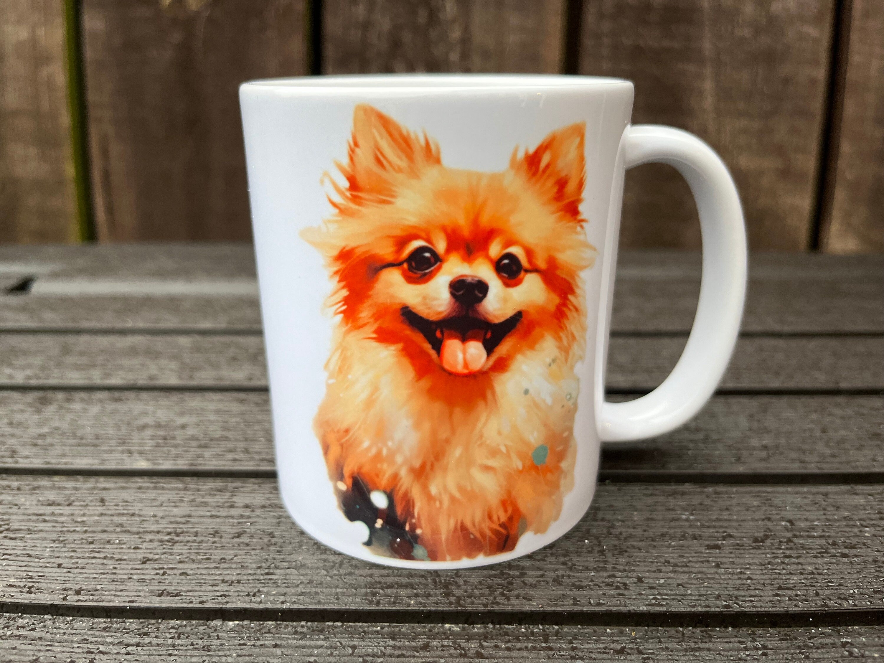 Pomeranian Watercolour Design Mug With Gift Box