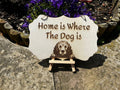 Engraved Wooden Dog Sign: Home Decor for Dog Lovers