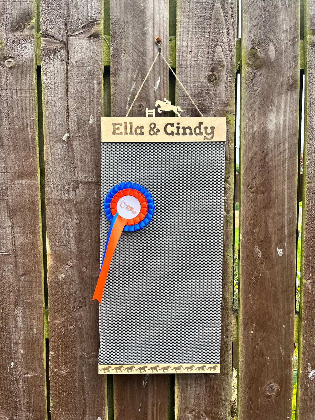 Horse Rosette Holder Personalised | Equestrian Rosette Display | Custom Rosette Hanger | Horse Show | Gift for Horse Owner | Handmade | UK