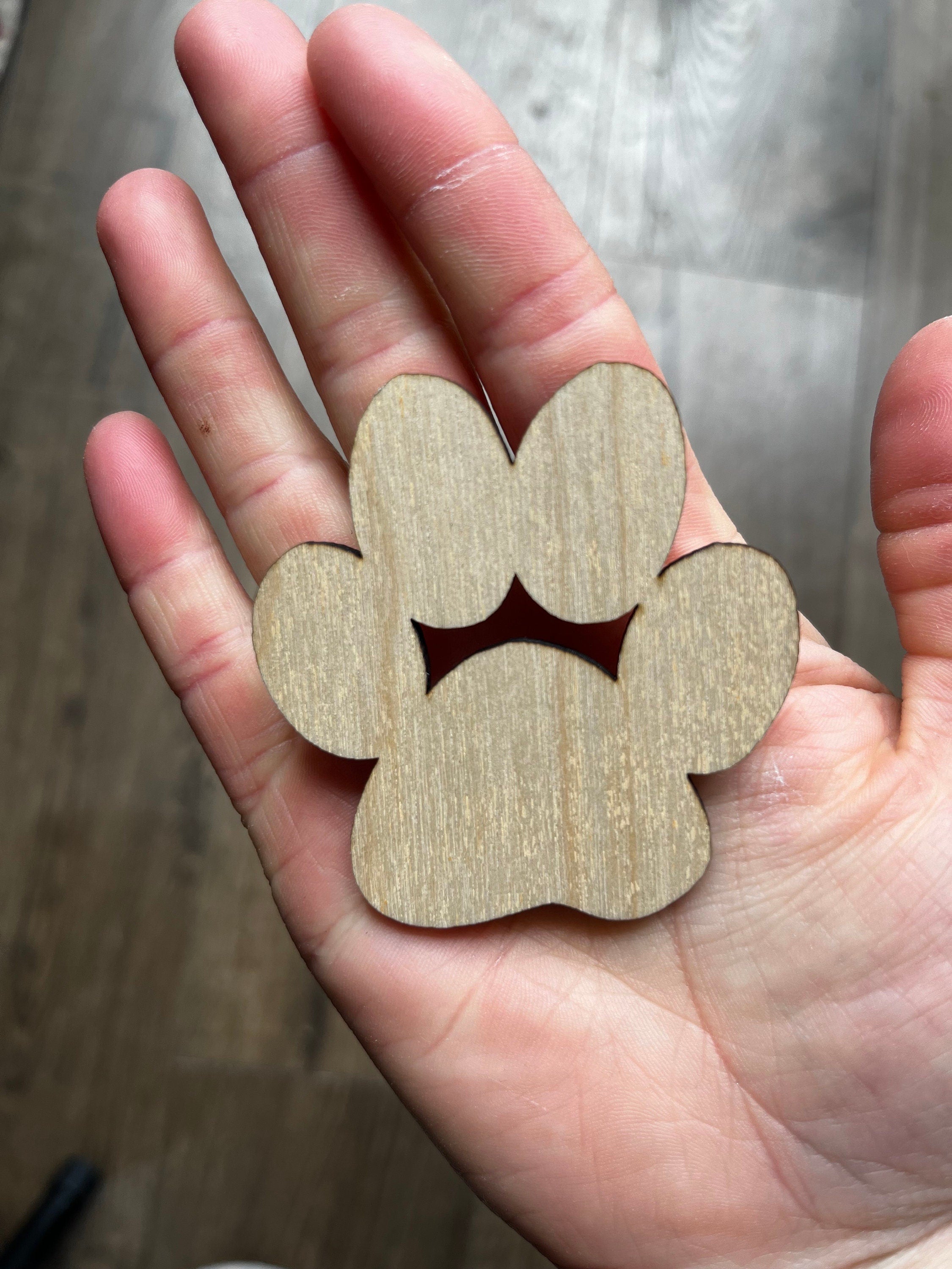Personalised Paw Print Magnet: Pet Memorial, Cat or Dog Remembrance