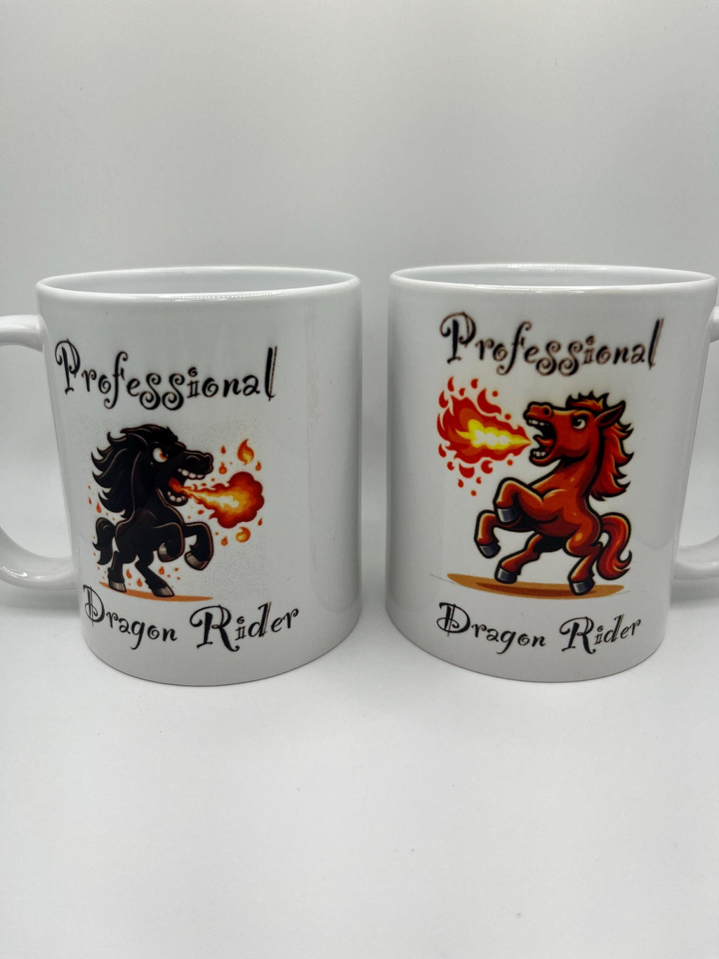 Humorous Dragon Rider Mug - Equestrian Horse Lover Gift