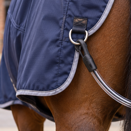Horse Rug Tail Strap Replacement with Protective Tubing & Clip Fastenings