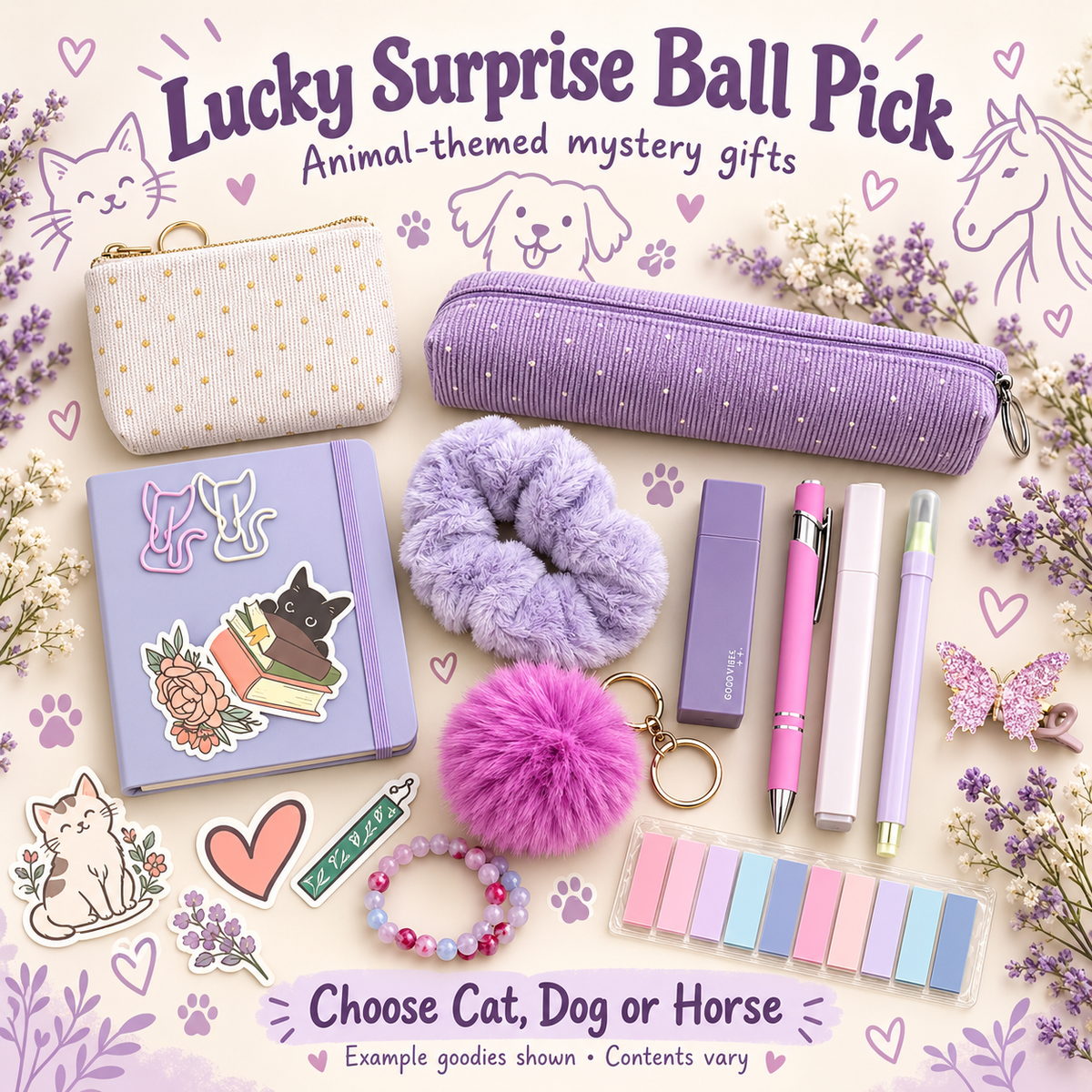 Lucky Surprise Ball Pick Animal Themed | Mystery Gift Ball | 10 Ball