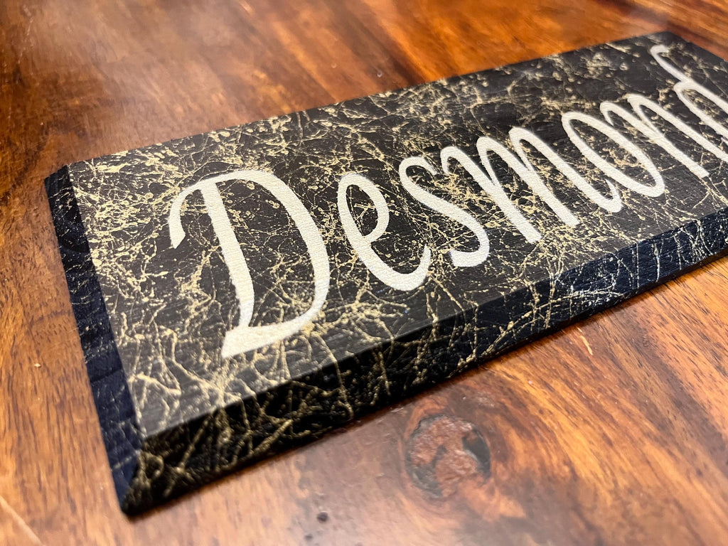 Personalised Horse Stable Door Sign, Rustic Marble Effect Sign