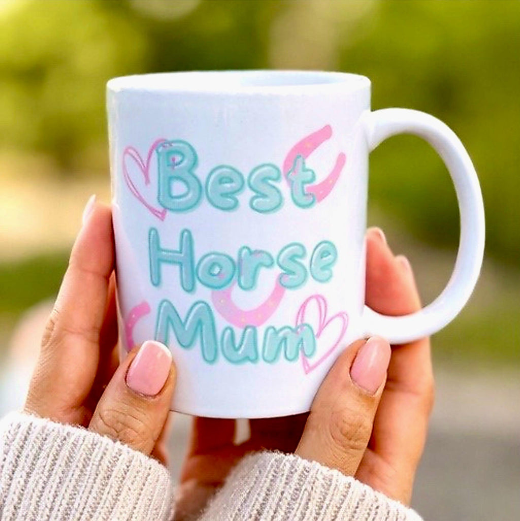 Best Horse Mum Mug Gift | Equestrian Mug | Horse Lover Gift for Her | Pony Mum Cup | Riding Gift | Stable Yard Tea Coffee Mug | Birthday Chr