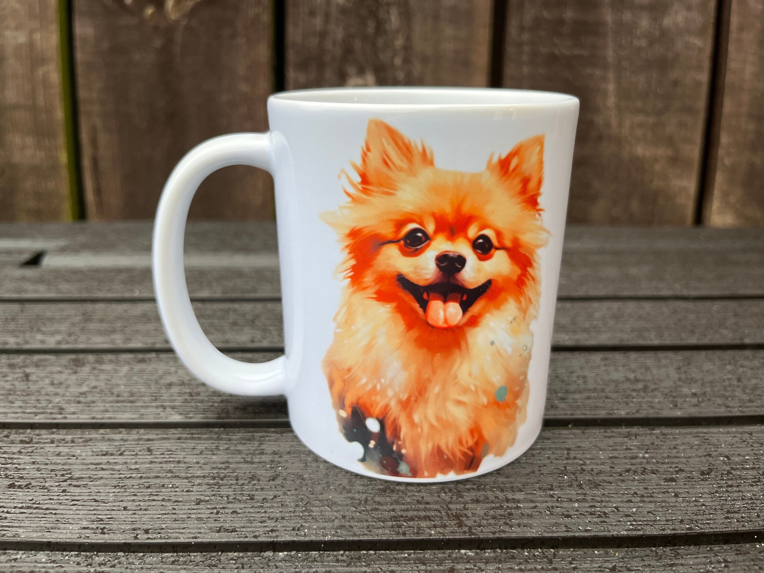 Pomeranian Watercolour Design Mug With Gift Box