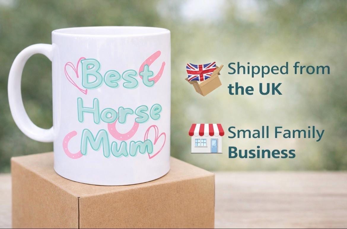 Best Horse Mum Mug Gift | Equestrian Mug | Horse Lover Gift for Her | Pony Mum Cup | Riding Gift | Stable Yard Tea Coffee Mug | Birthday Chr