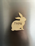 Personalised Wooden Rabbit Magnet: Bunny Memorial Gift