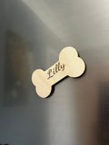 Personalised Wooden Bone Fridge Magnet - Dog Memorial Gift