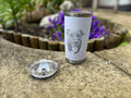 Personalised Pet Portrait Travel Mug: Engraved Steel Thermal Cup