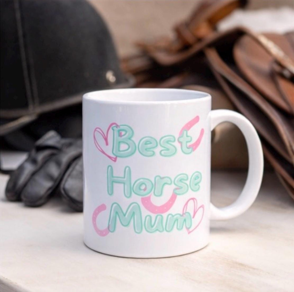 Best Horse Mum Mug Gift | Equestrian Mug | Horse Lover Gift for Her | Pony Mum Cup | Riding Gift | Stable Yard Tea Coffee Mug | Birthday Chr