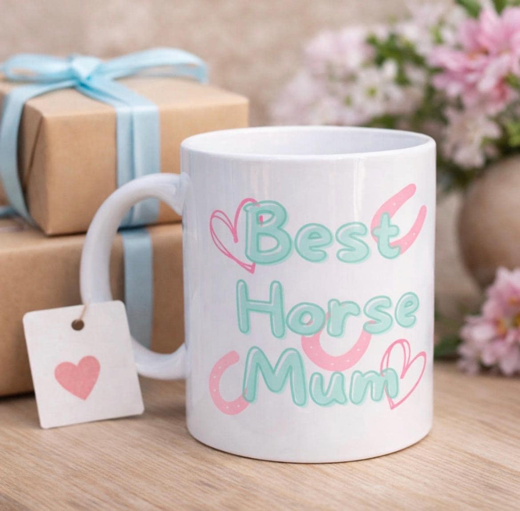 Best Horse Mum Mug Gift | Equestrian Mug | Horse Lover Gift for Her | Pony Mum Cup | Riding Gift | Stable Yard Tea Coffee Mug | Birthday Chr