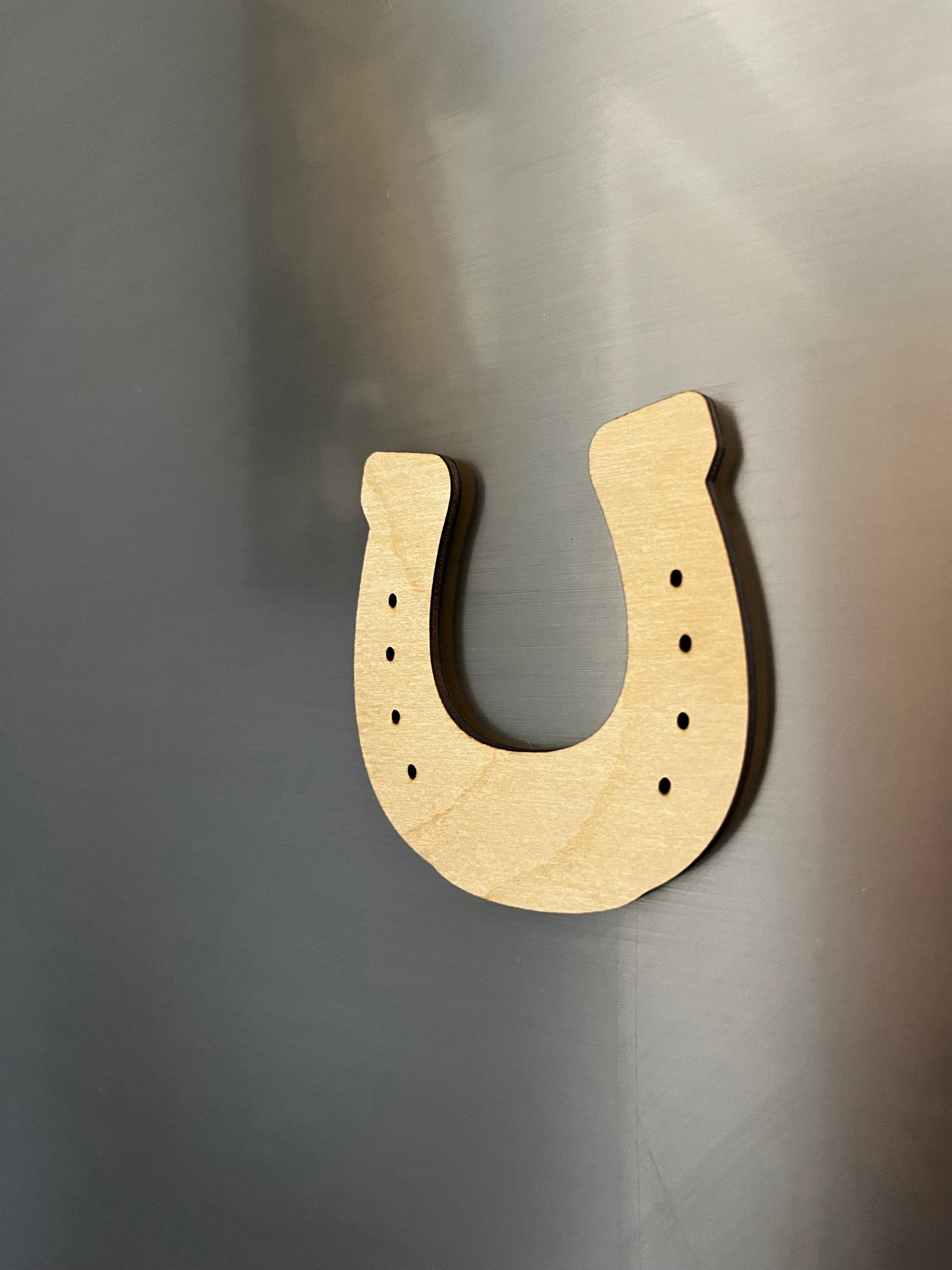 Personalised Wooden Horseshoe Magnet: Horse Memorial Gift