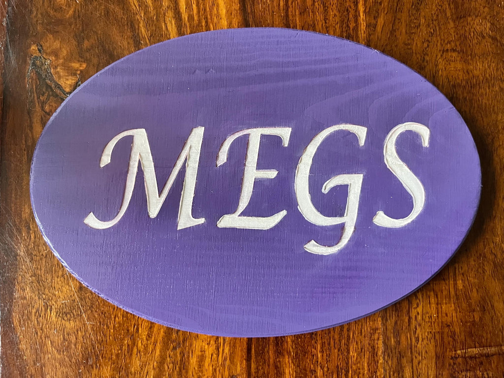 Personalized Horse Stable Door Sign: Colorful Barn Name Plate