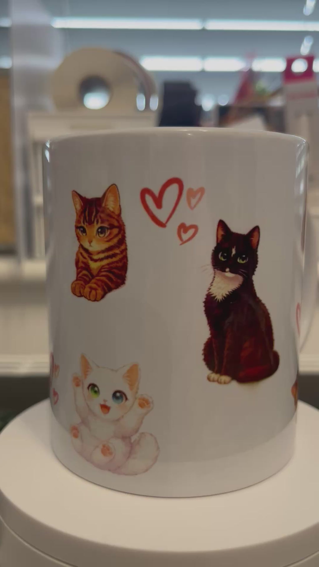 Personalised Cat Photo Mug – Custom Cartoon Pet Portrait Mug